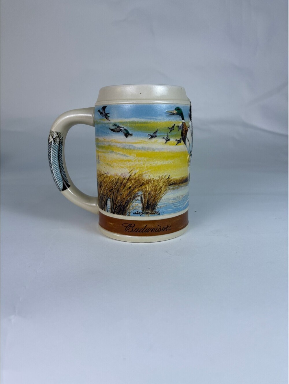 Vintage 1988 Budweiser Field & Stream Mallard Ducks Beer Stein